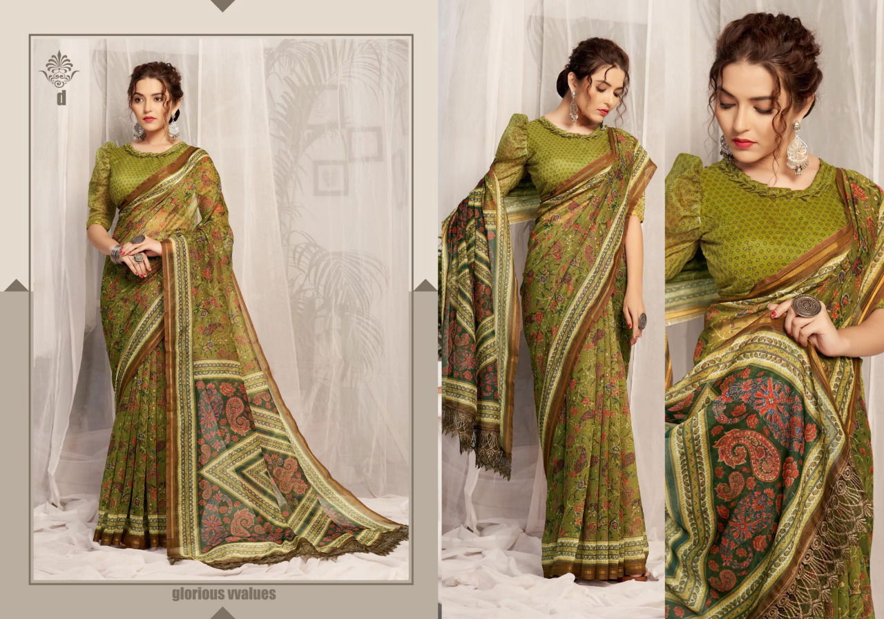 Ynf Novelty Digital Printed Designer Casual Wear Fancy Saree Collection